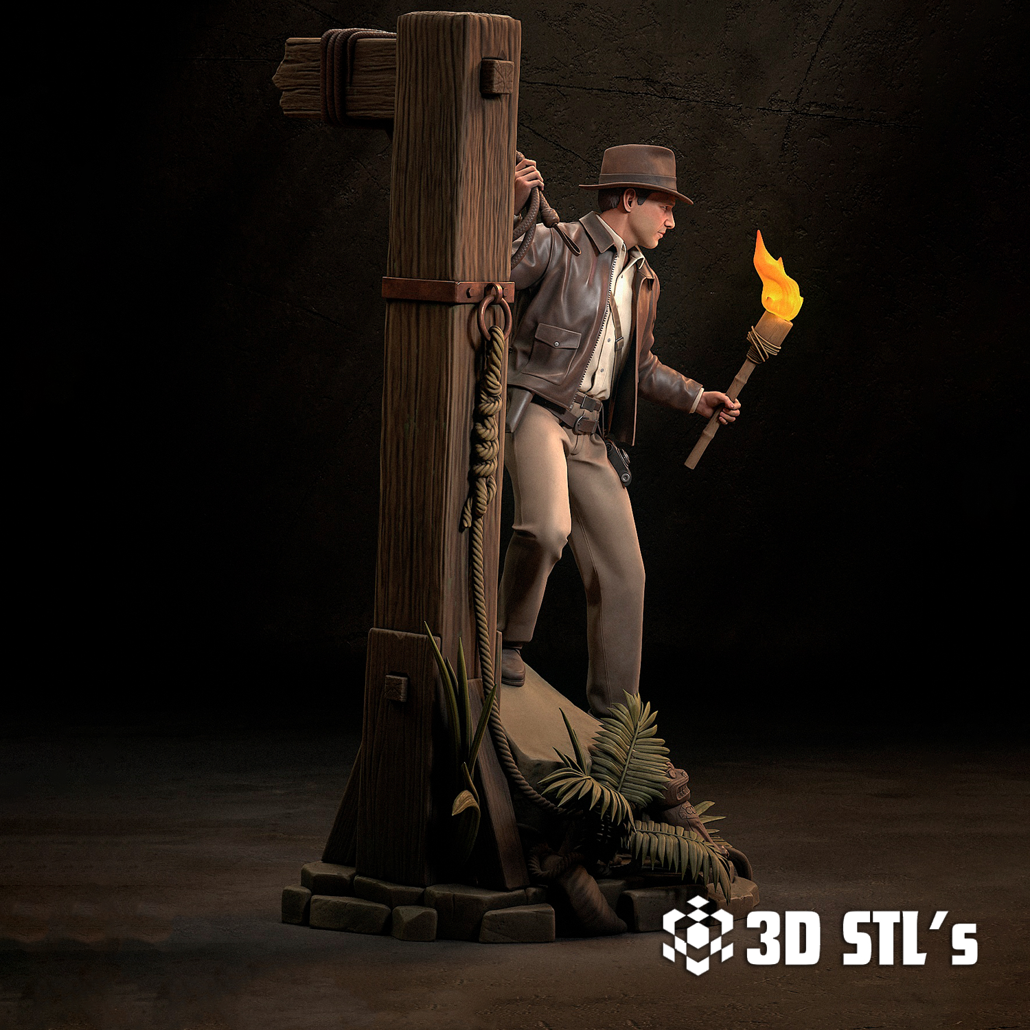 Indiana Jones STL File 3D Print Epic Model 3 Indiana Jones STL File 3D Print Model