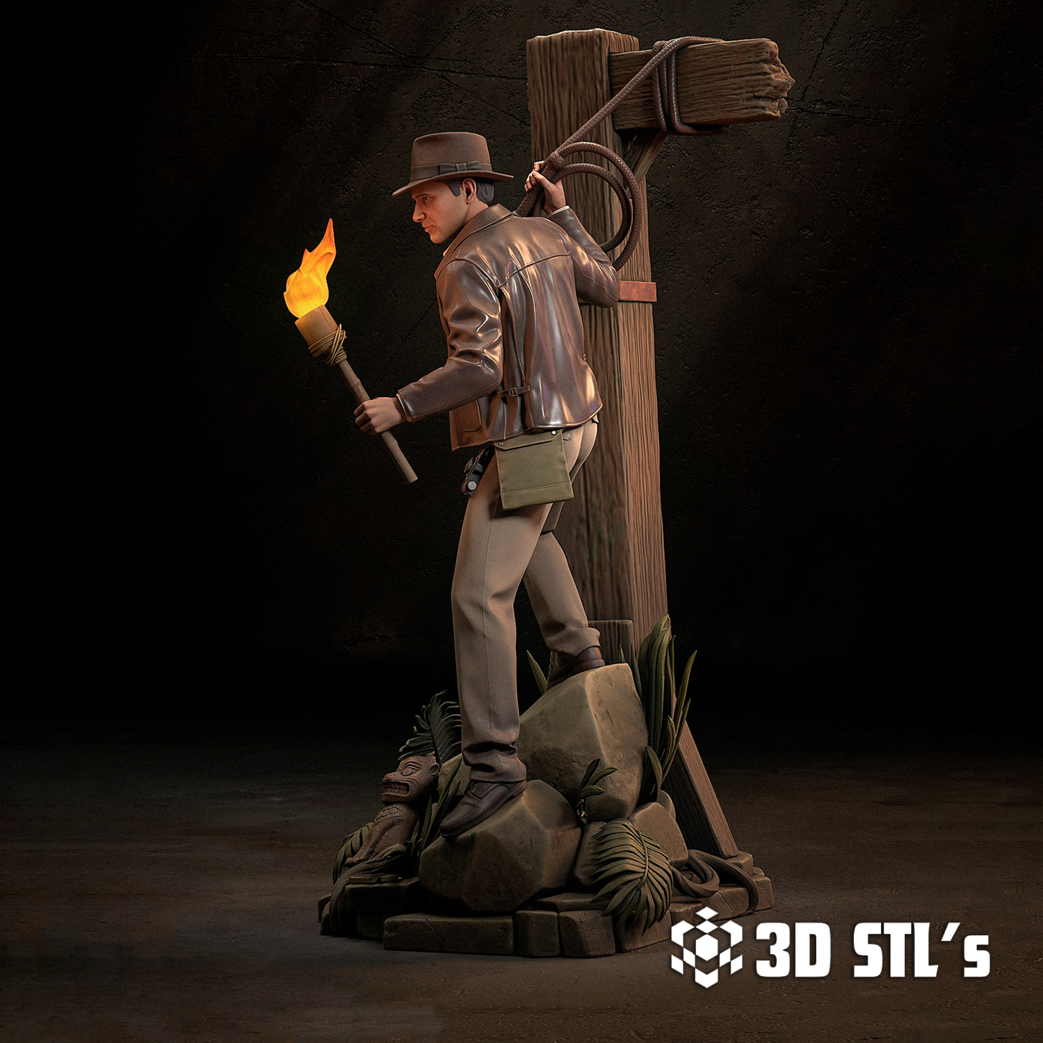 Indiana Jones STL File 3D Print Epic Model 5 Indiana Jones STL File 3D Print Model