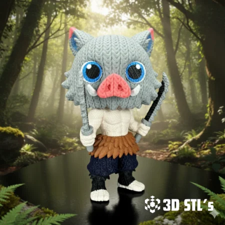 STL Models - 3DSTLS 28 Inosuke Knitted 3MF File 3D Print Model