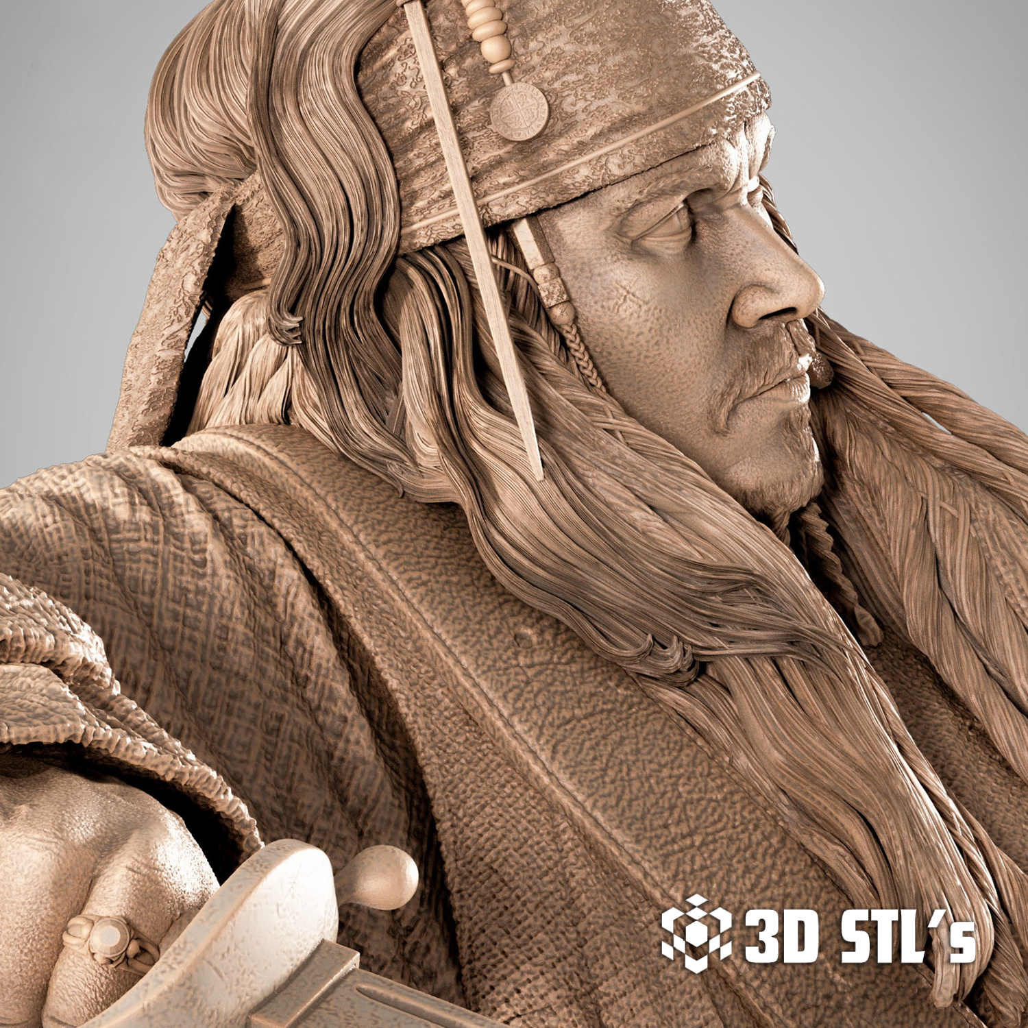 Jack Sparrow 3D Printing File | STL 3D Print Epic Model 4 Jack Sparrow 3D Printing File