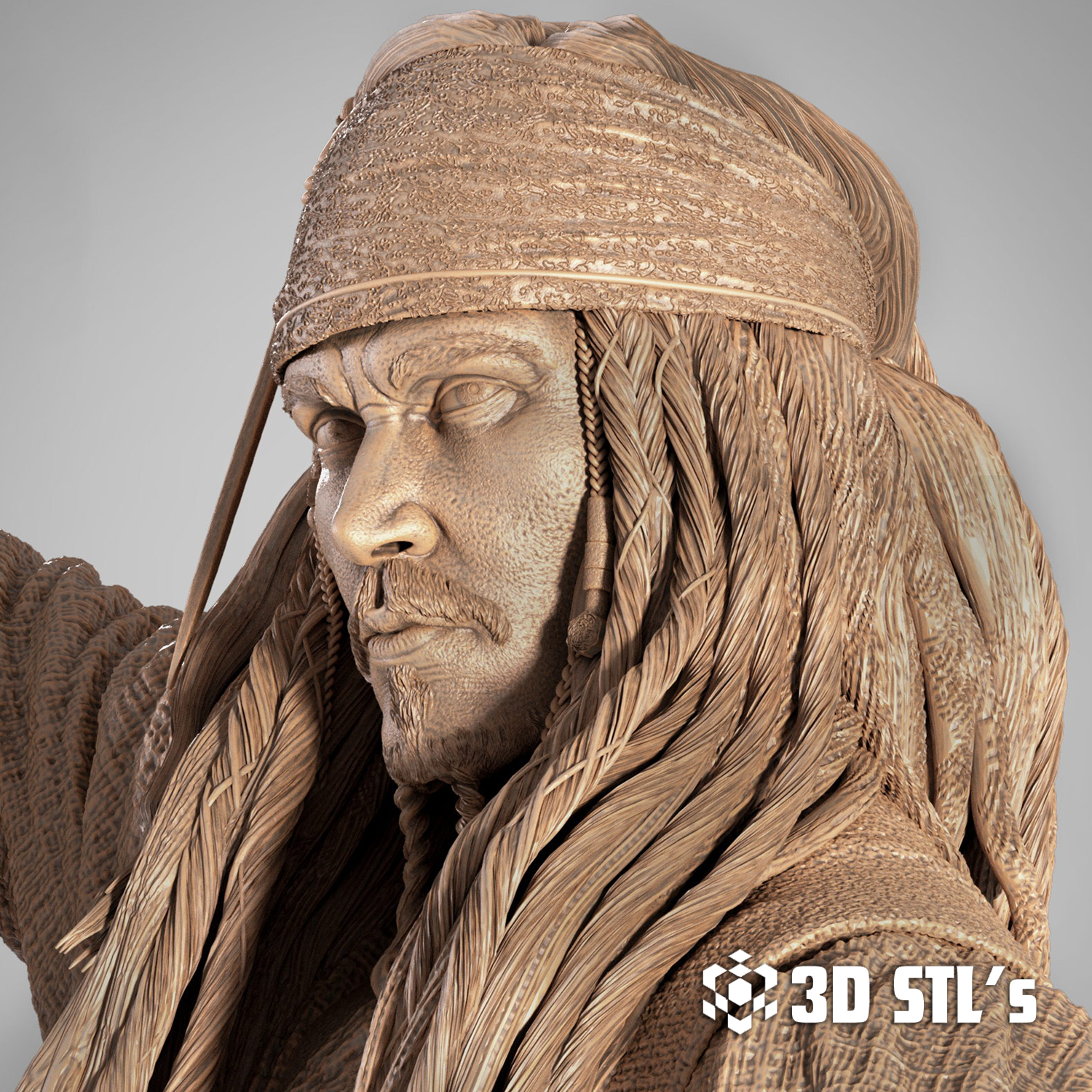 Jack Sparrow 3D Printing File | STL 3D Print Epic Model 5 Jack Sparrow 3D Printing File