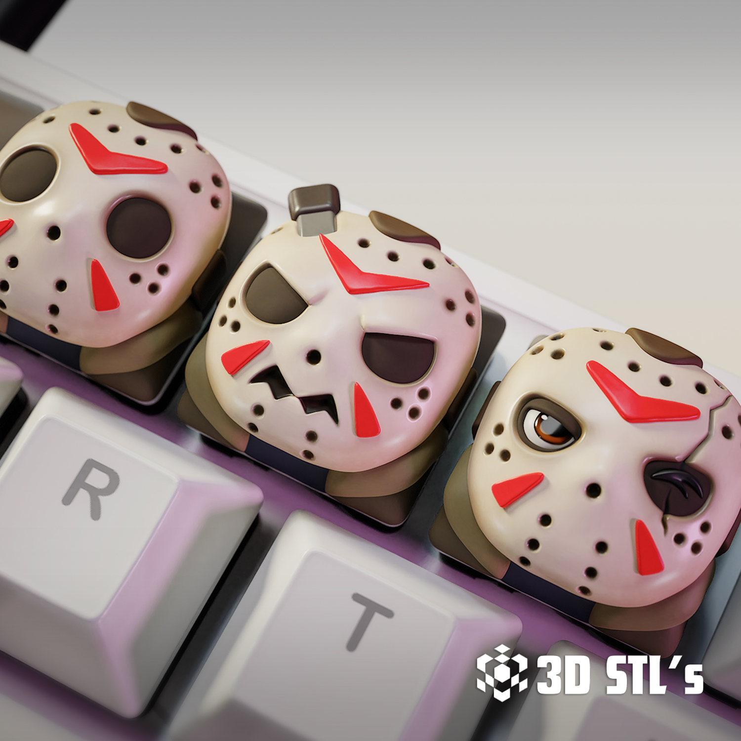 Jason Voorhees Keycaps STL File 3D Print Models 3 Jason Voorhees Keycaps STL