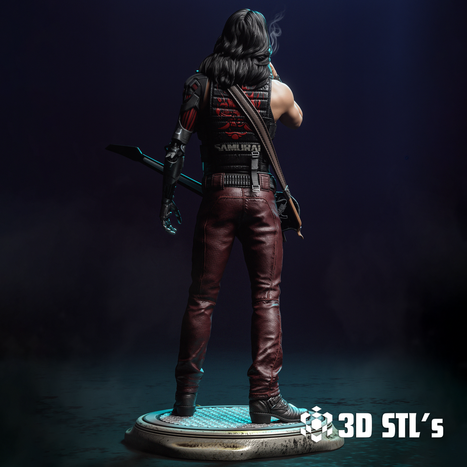 Johnny Silverhand STL File 3D Print Epic Model 4 Johnny Silverhand STL File 3D Print Epic Model - Image 4