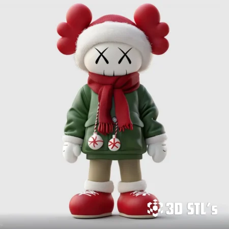 STL Models - 3DSTLS 24 Kaws Christmas 3MF File 3D Print Model