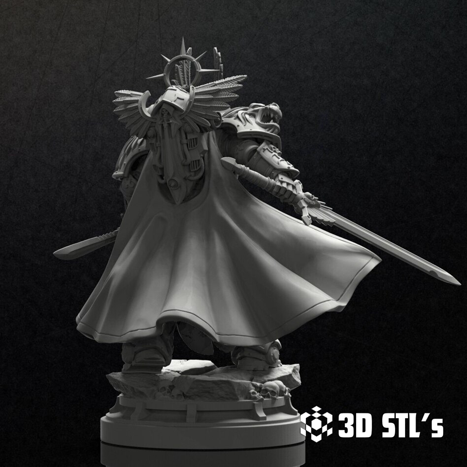 Paladin Lion El Johnson Warhammer STL File 3D Print Model 2 Paladin Lion El Johnson Warhammer STL