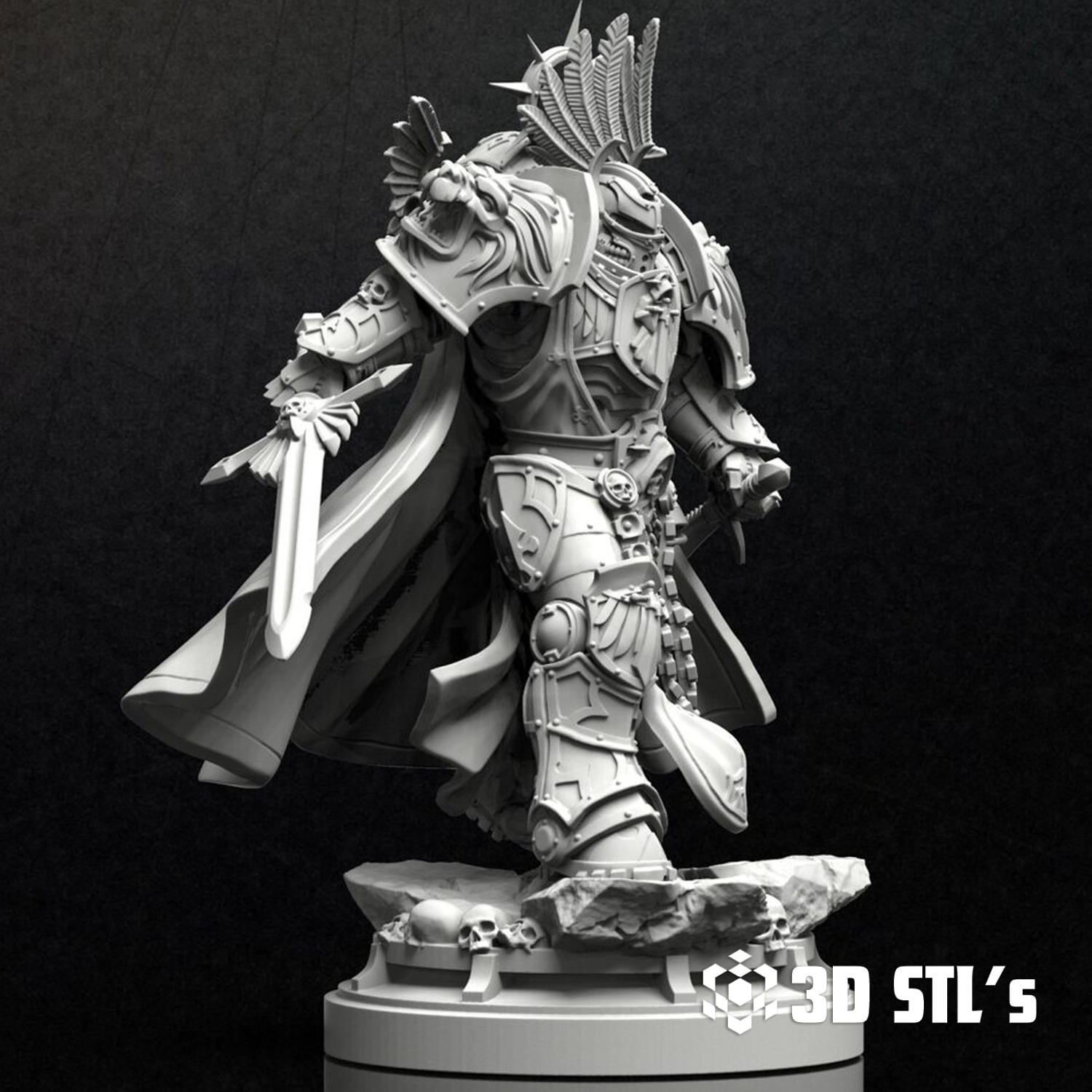 Paladin Lion El Johnson Warhammer STL File 3D Print Model 5 Paladin Lion El Johnson Warhammer STL