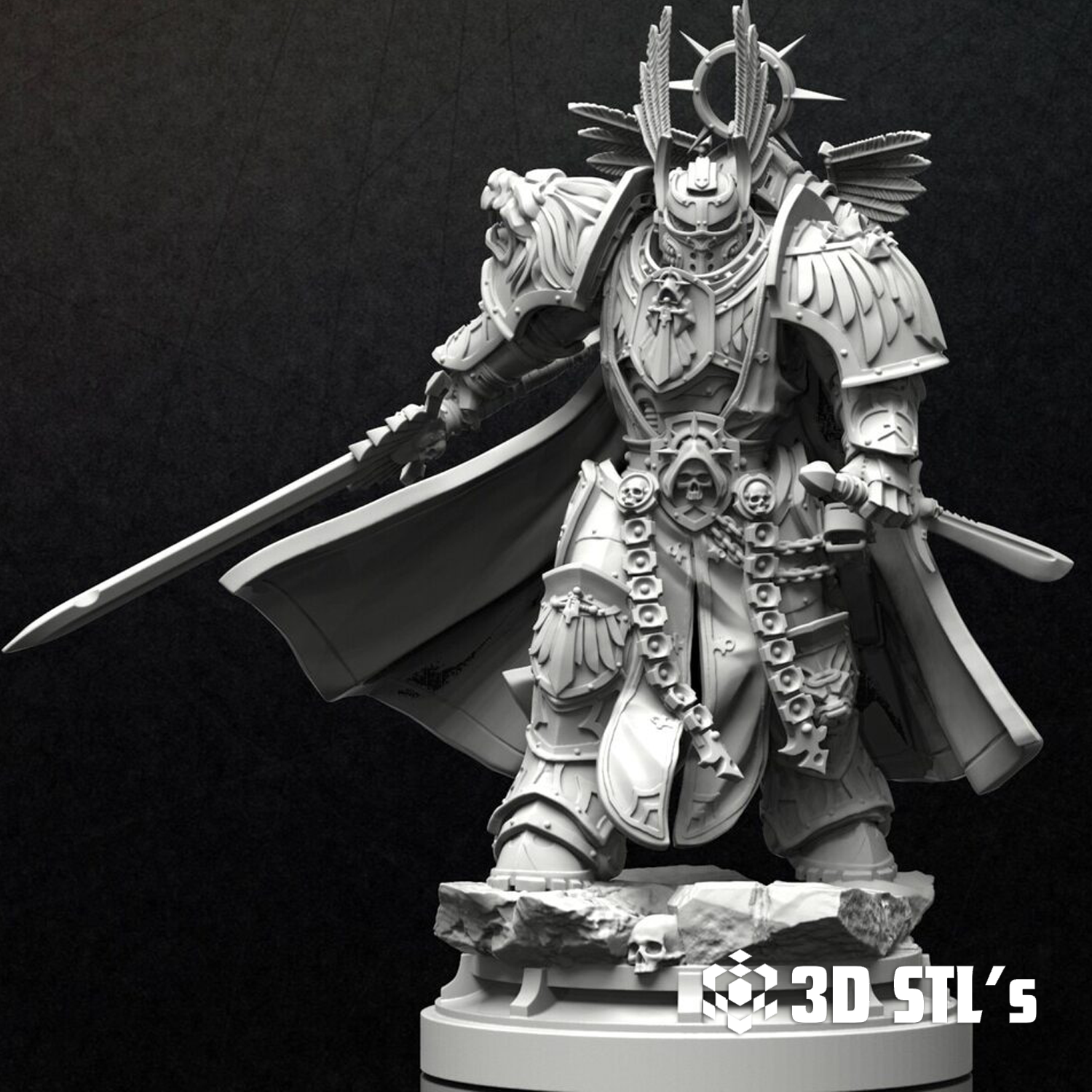 Paladin Lion El Johnson Warhammer STL File 3D Print Model 1 Paladin Lion El Johnson Warhammer STL