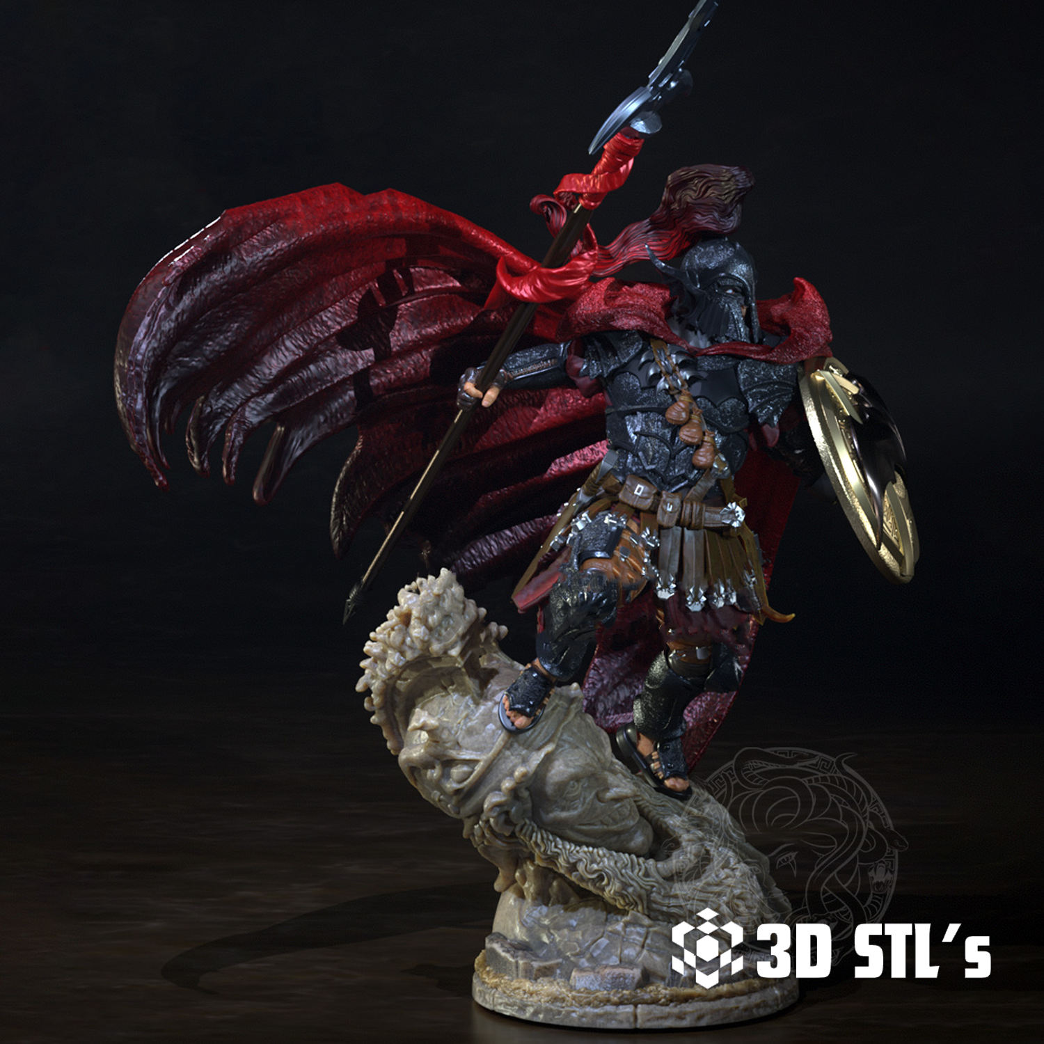 Spartan Batman STL File 3D Print Model 2 Spartan Batman STL File 3D Print Model