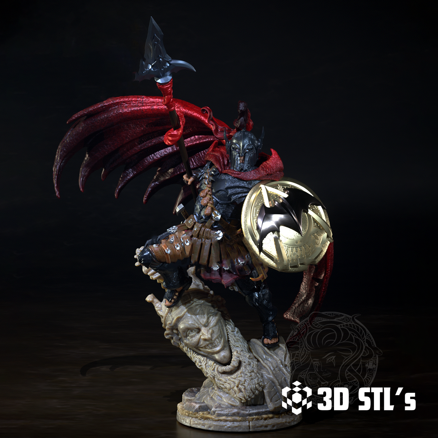 Spartan Batman STL File 3D Print Model 1 Spartan Batman STL File 3D Print Model