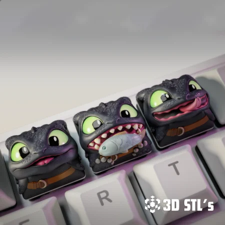 STL Models - 3DSTLS 15 Toothless Keycaps STL