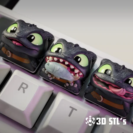 STL Models - 3DSTLS 14 Toothless Keycaps STL