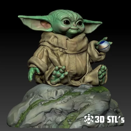 STL Models - 3DSTLS 27 Grogu STL File 3D Print Model 1