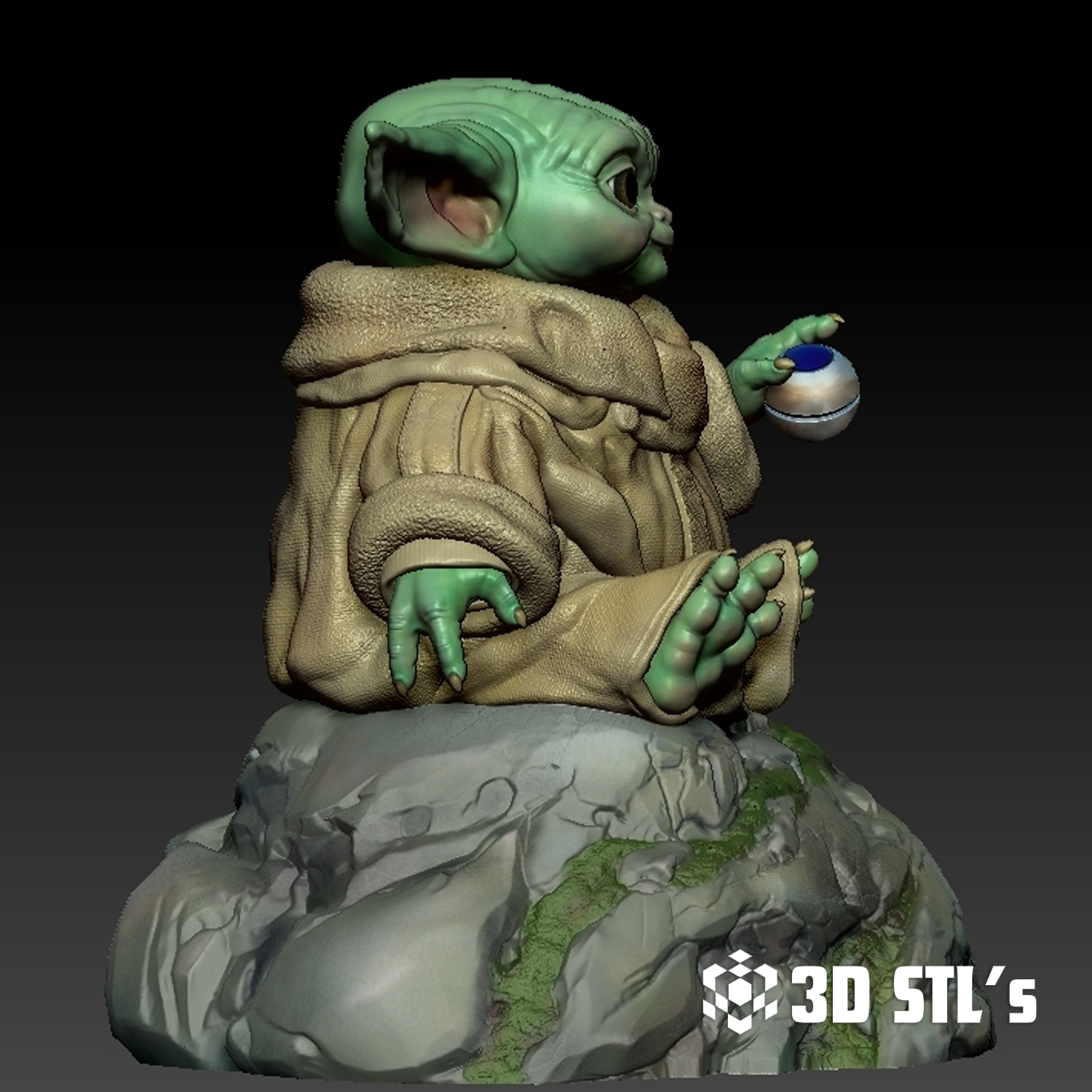 Grogu STL File 3D Print Model 3 Grogu STL