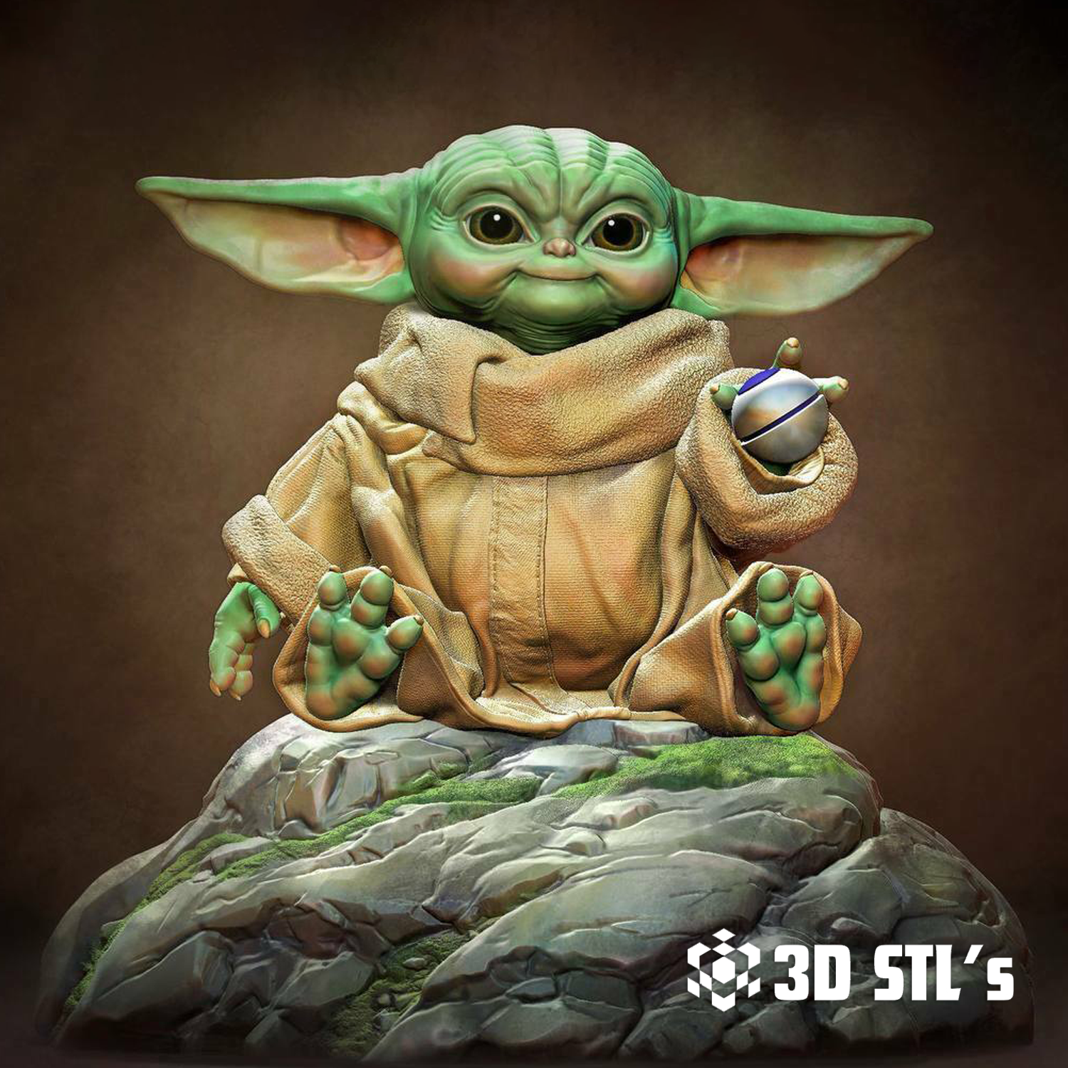 Grogu STL File 3D Print Model 1 Grogu STL