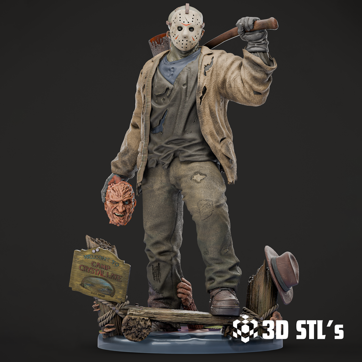 Jason Voorhees STL File 3D Print Model 1 Jason Voorhees STL