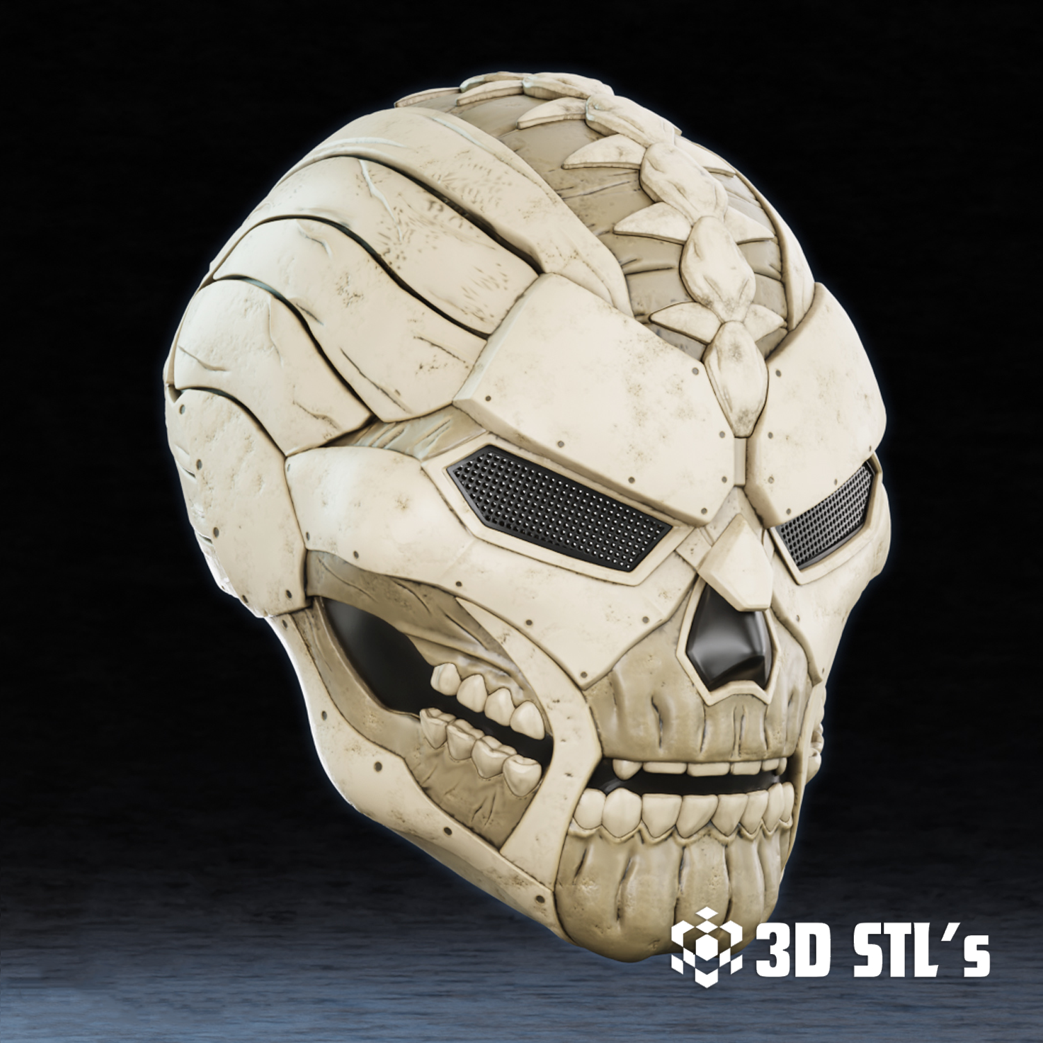 Skull Dr Doom Mask STL File 3D Print Model 2 Skull Dr Doom Mask STL
