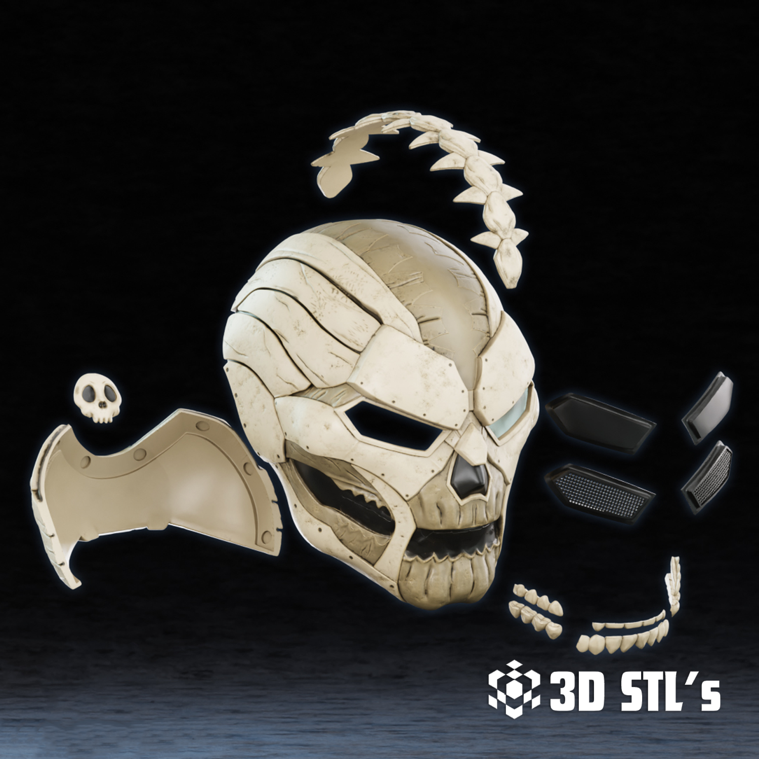 Skull Dr Doom Mask STL File 3D Print Model 5 Skull Dr Doom Mask STL File 3D Print Model - Image 5