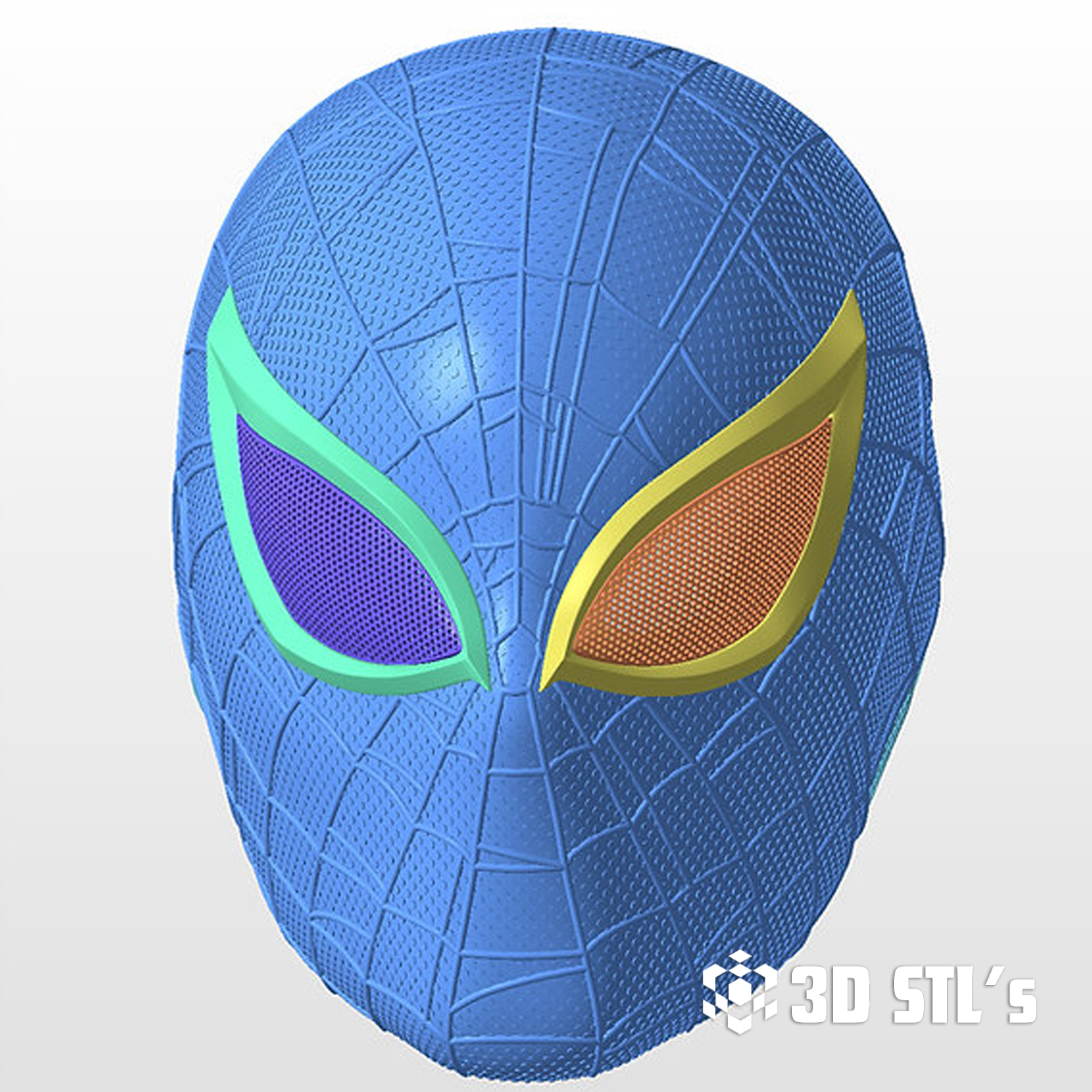 Spider Man Peter Parker Helmet STL File 3D Print Model 3 Spider Man Peter Parker Helmet STL