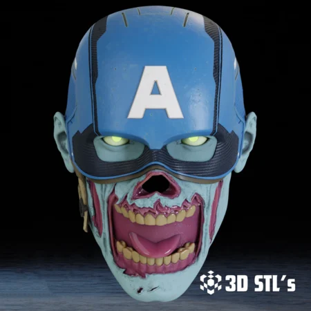 Zombie Captain America Helmet STL