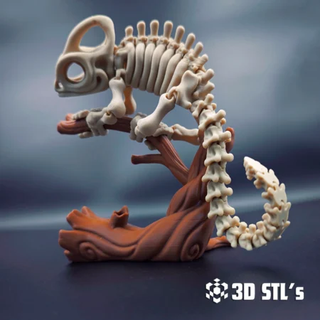 Skeleton Chameleon STL