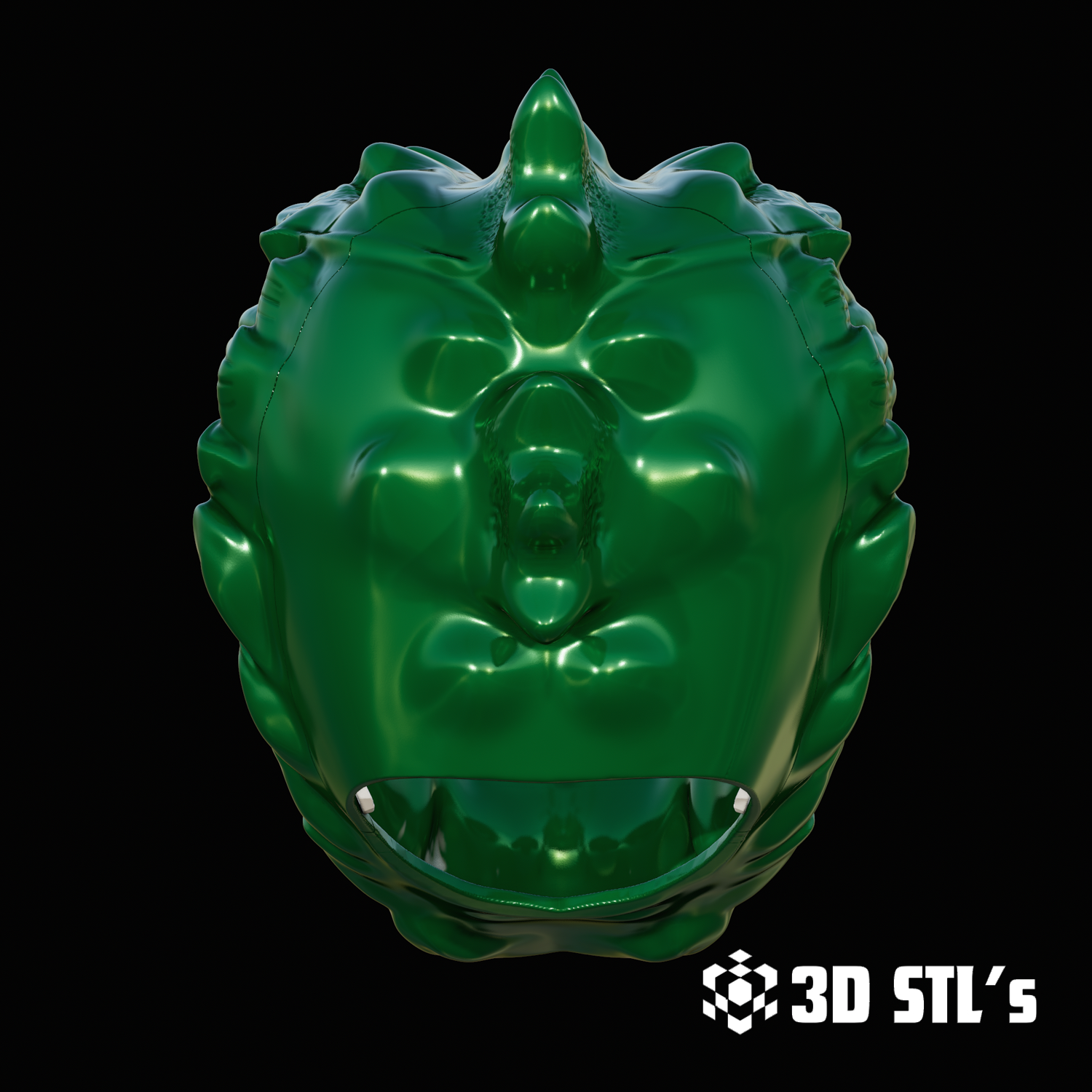 Green Godzilla Ranger Helmet STL 3D Printing Model 3 Green Godzilla Ranger Helmet STL 3D Printing Model - Image 3