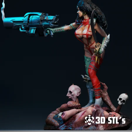 Julie Strain STL Heavy metal 3D Printing Model