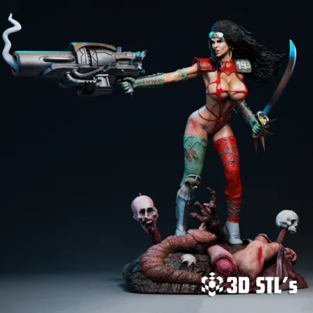 Julie Strain STL Heavy metal 3D Printing Model