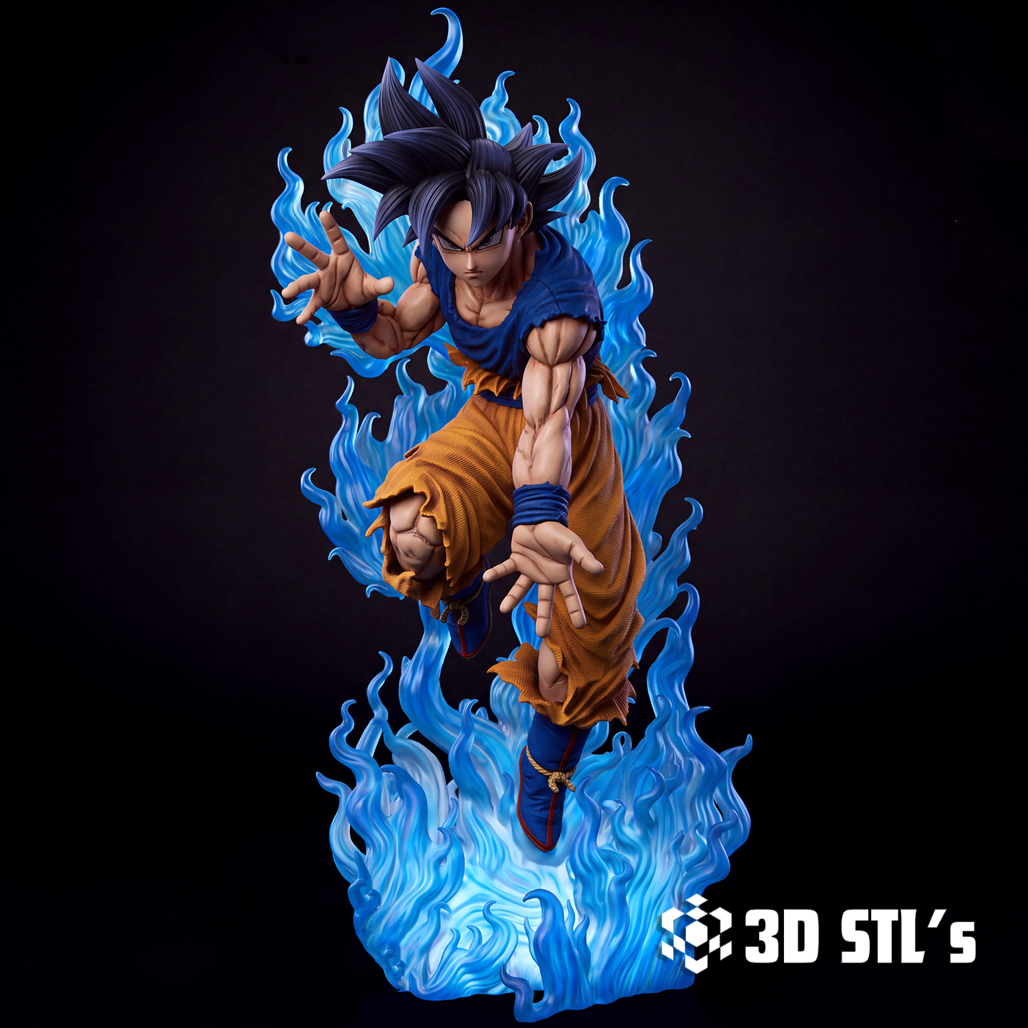 Goku Ultra Instinct STL 3D Printing Model 1 Goku Ultra Instinct STL